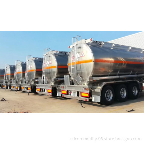 Serbatoio diesel in alluminio 40000 45000 litri 5 compartimenti rimorchio per le petroliere a olio